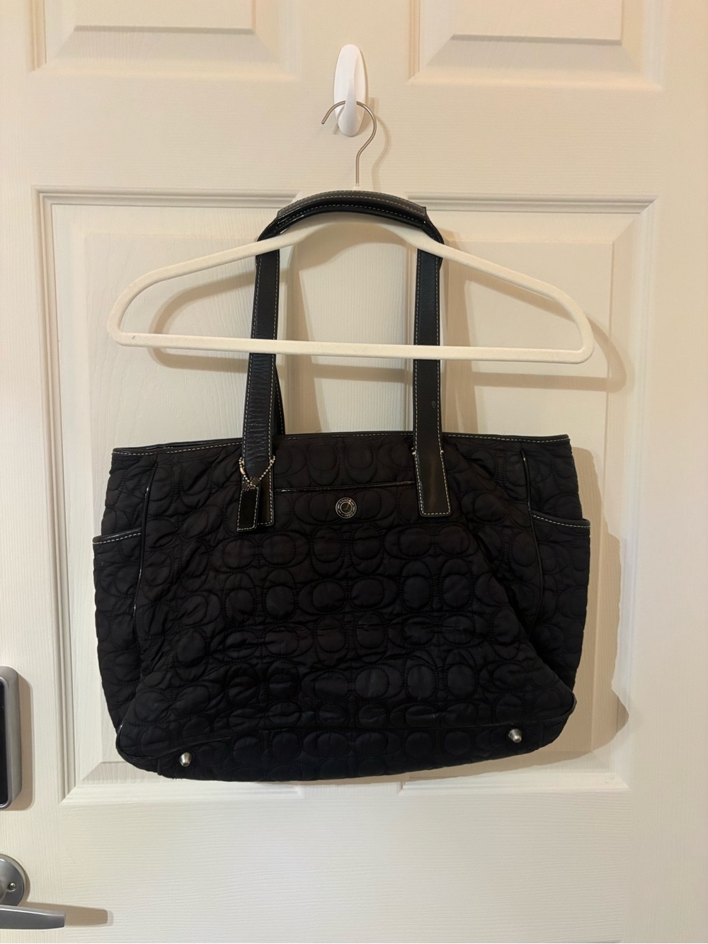 Coach Quilted Black Tote Bag